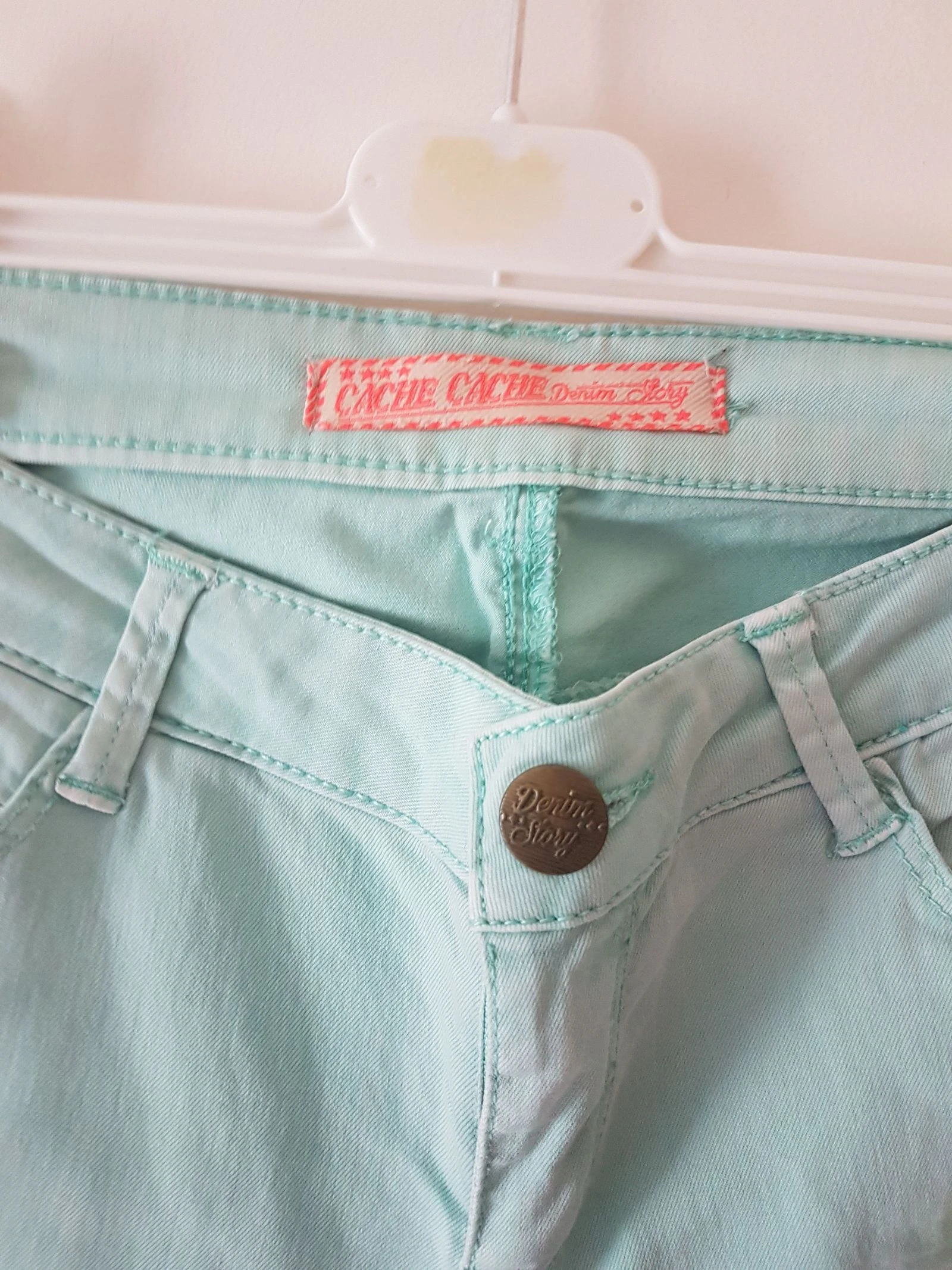 Pantalón corto verde menta Cache Cache 34 primavera excelente estado – photo 2